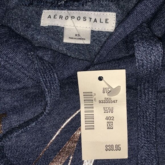 Aéropostale Hooded Sweatshirt Size XS NWT - Picture 6 of 6